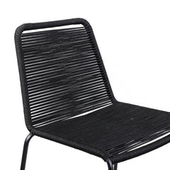 Shasta Outdoor Steel and Rope Stools, Set of 2 - Stylish, Stackable, and Perfect for Any Space!