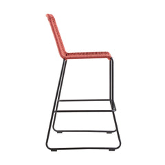 Shasta Outdoor Steel and Rope Stools, Set of 2 - Stylish, Stackable, and Perfect for Any Space!