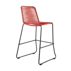 Shasta Outdoor Steel and Rope Stools, Set of 2 - Stylish, Stackable, and Perfect for Any Space!