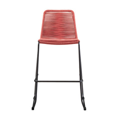 Shasta Outdoor Steel and Rope Stools, Set of 2 - Stylish, Stackable, and Perfect for Any Space!
