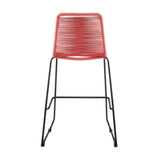 Shasta Outdoor Steel and Rope Stools, Set of 2 - Stylish, Stackable, and Perfect for Any Space!
