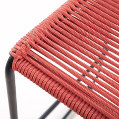 Shasta Outdoor Steel and Rope Stools, Set of 2 - Stylish, Stackable, and Perfect for Any Space!