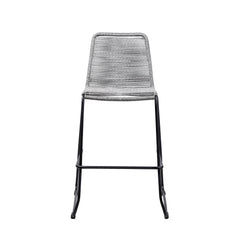 Shasta Outdoor Steel and Rope Stools, Set of 2 - Stylish, Stackable, and Perfect for Any Space!