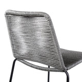 Shasta Outdoor Steel and Rope Stools, Set of 2 - Stylish, Stackable, and Perfect for Any Space!