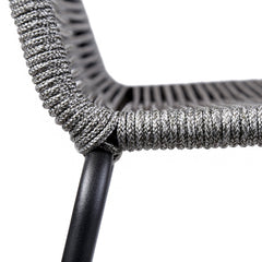 Shasta Outdoor Steel and Rope Stools, Set of 2 - Stylish, Stackable, and Perfect for Any Space!