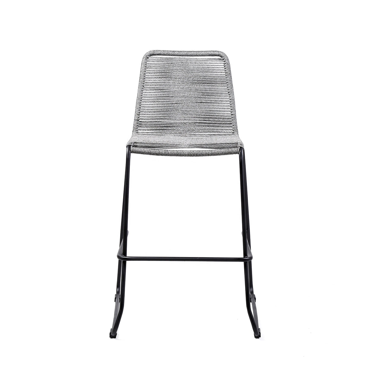 Shasta Outdoor Steel and Rope Stools, Set of 2 - Stylish, Stackable, and Perfect for Any Space!