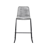 Shasta Outdoor Steel and Rope Stools, Set of 2 - Stylish, Stackable, and Perfect for Any Space!