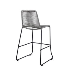 Shasta Outdoor Steel and Rope Stools, Set of 2 - Stylish, Stackable, and Perfect for Any Space!