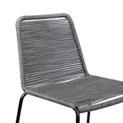 Shasta Outdoor Steel and Rope Stools, Set of 2 - Stylish, Stackable, and Perfect for Any Space!