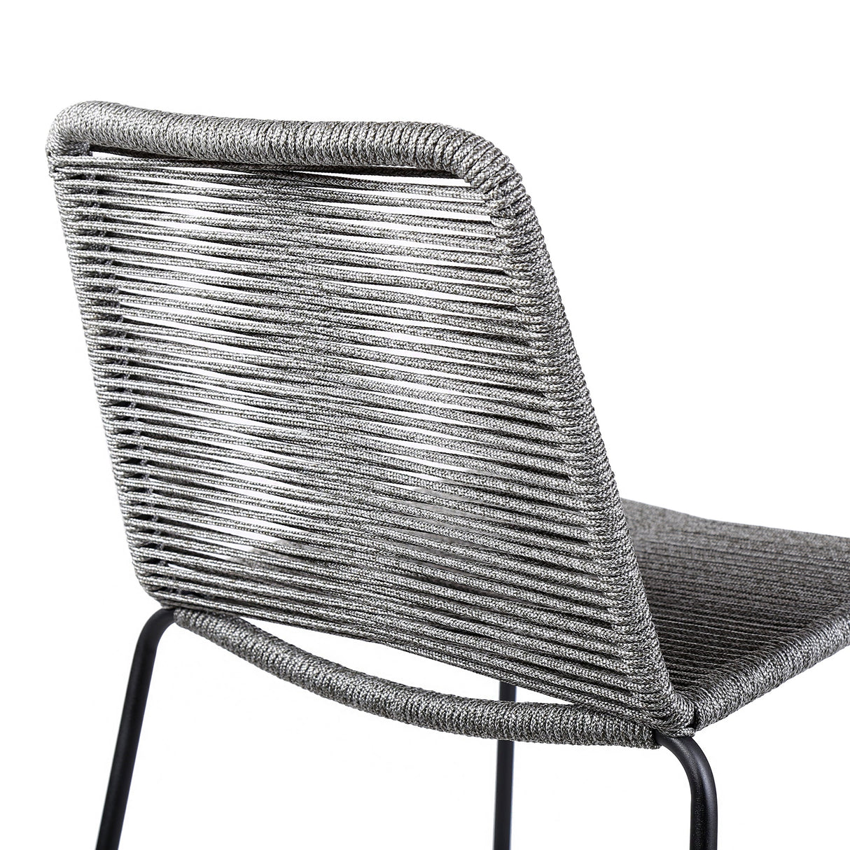 Shasta Outdoor Steel and Rope Stools, Set of 2 - Stylish, Stackable, and Perfect for Any Space!