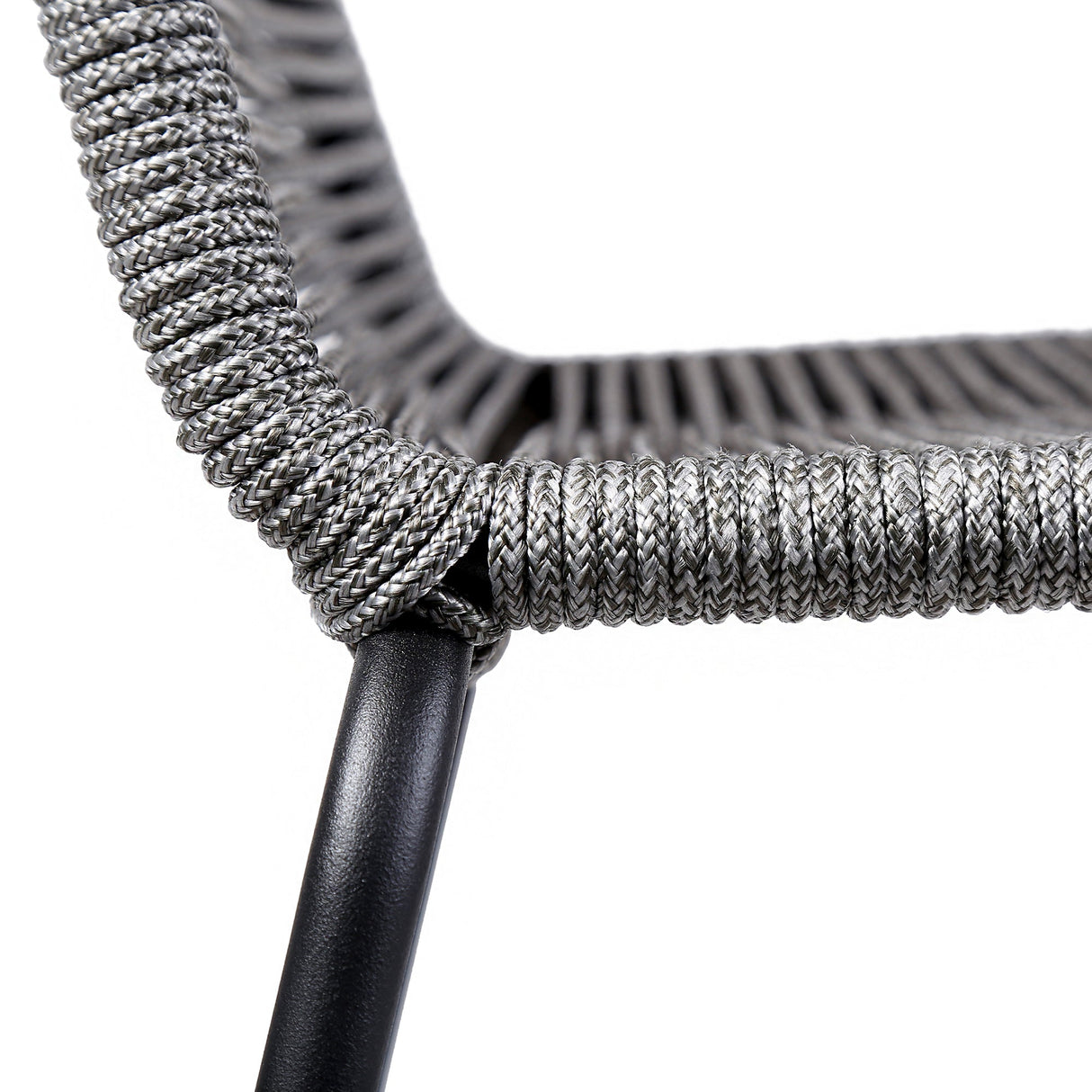 Shasta Outdoor Steel and Rope Stools, Set of 2 - Stylish, Stackable, and Perfect for Any Space!