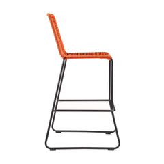 Shasta Outdoor Steel and Rope Stools, Set of 2 - Stylish, Stackable, and Perfect for Any Space!