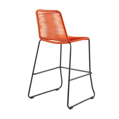 Shasta Outdoor Steel and Rope Stools, Set of 2 - Stylish, Stackable, and Perfect for Any Space!