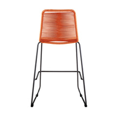 Shasta Outdoor Steel and Rope Stools, Set of 2 - Stylish, Stackable, and Perfect for Any Space!