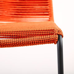Shasta Outdoor Steel and Rope Stools, Set of 2 - Stylish, Stackable, and Perfect for Any Space!