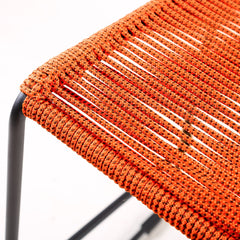 Shasta Outdoor Steel and Rope Stools, Set of 2 - Stylish, Stackable, and Perfect for Any Space!
