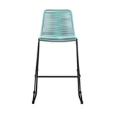Shasta Outdoor Steel and Rope Stools, Set of 2 - Stylish, Stackable, and Perfect for Any Space!