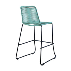 Shasta Outdoor Steel and Rope Stools, Set of 2 - Stylish, Stackable, and Perfect for Any Space!