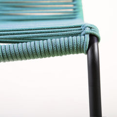 Shasta Outdoor Steel and Rope Stools, Set of 2 - Stylish, Stackable, and Perfect for Any Space!