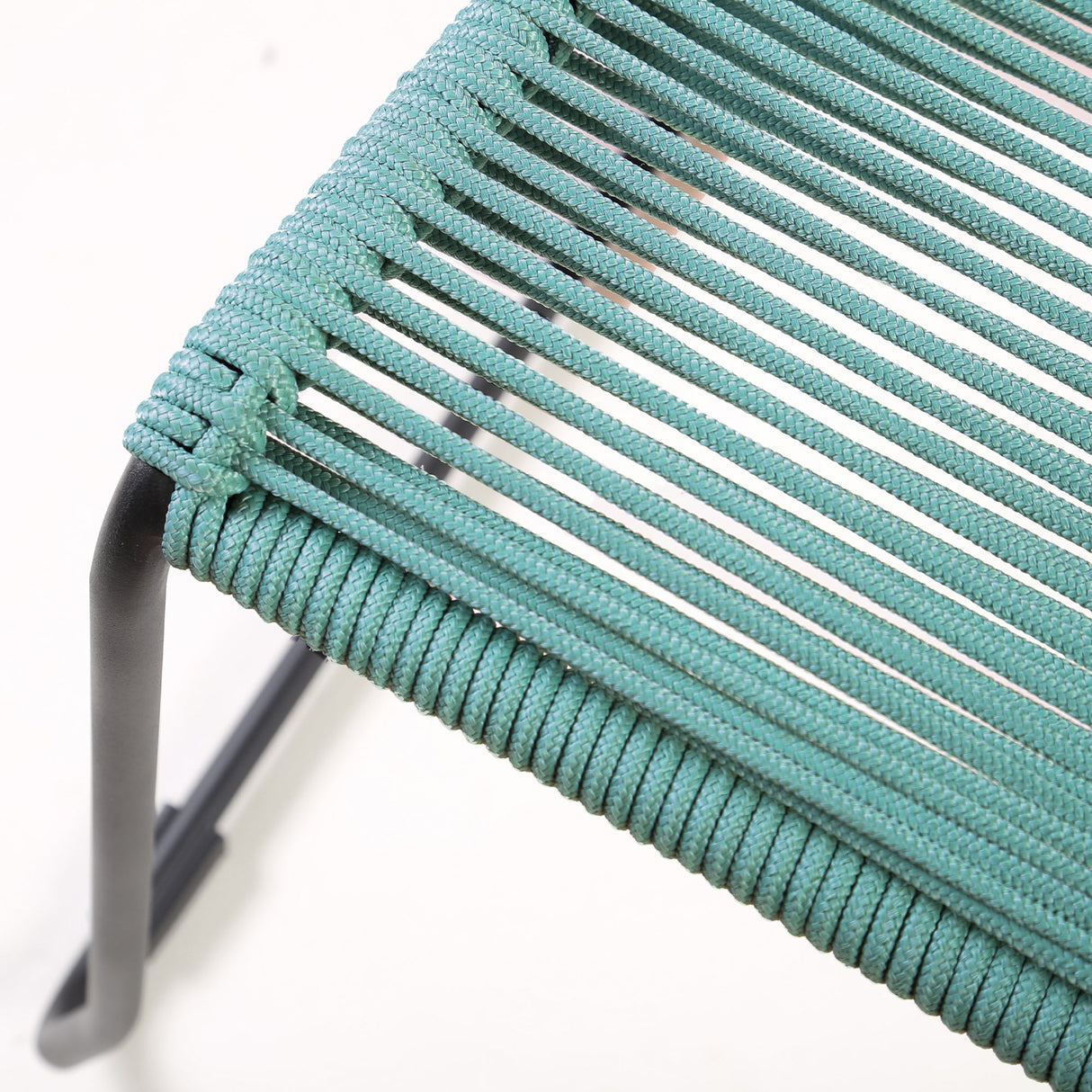 Shasta Outdoor Steel and Rope Stools, Set of 2 - Stylish, Stackable, and Perfect for Any Space!