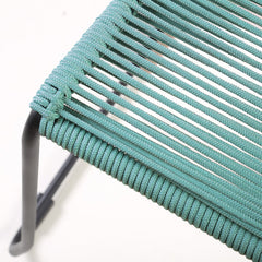 Shasta Outdoor Steel and Rope Stools, Set of 2 - Stylish, Stackable, and Perfect for Any Space!