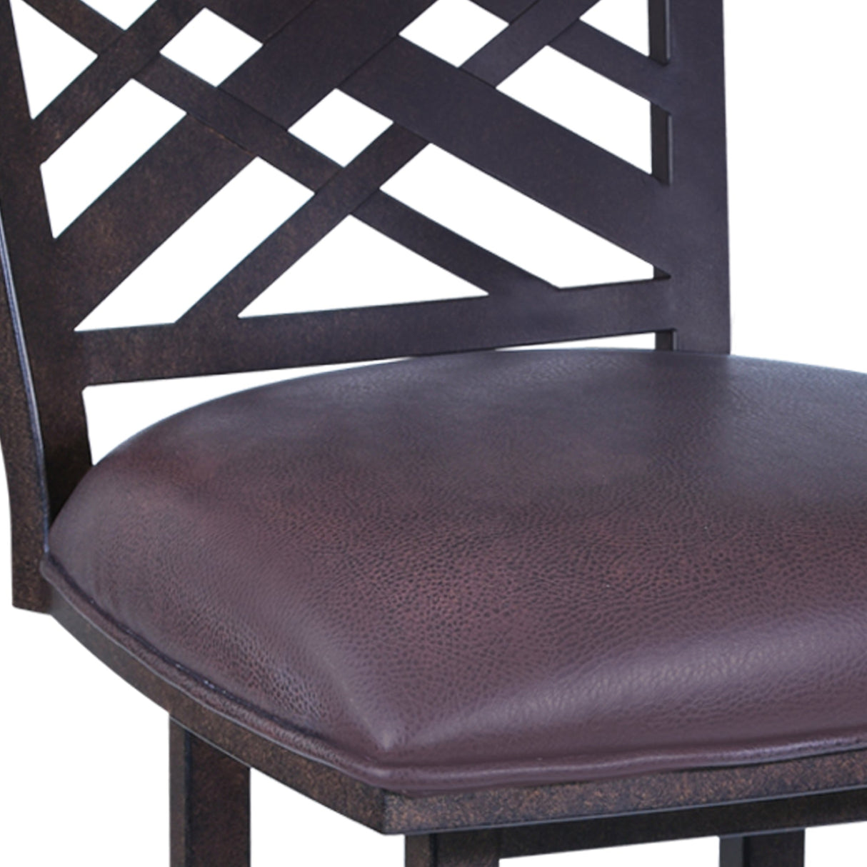 Tahiti Transitional Swivel Barstool in Auburn Bay with Faux Leather for Stylish Home Comfort