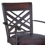Tahiti Transitional Swivel Barstool in Auburn Bay with Faux Leather for Stylish Home Comfort