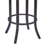 Tahiti Transitional Swivel Barstool in Auburn Bay with Faux Leather for Stylish Home Comfort