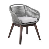 Tutti Fruitti Eucalyptus Rope Dining Chair - Stylish Durable Outdoor Seating with Removable Cushions