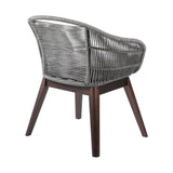 Tutti Fruitti Eucalyptus Rope Dining Chair - Stylish Durable Outdoor Seating with Removable Cushions