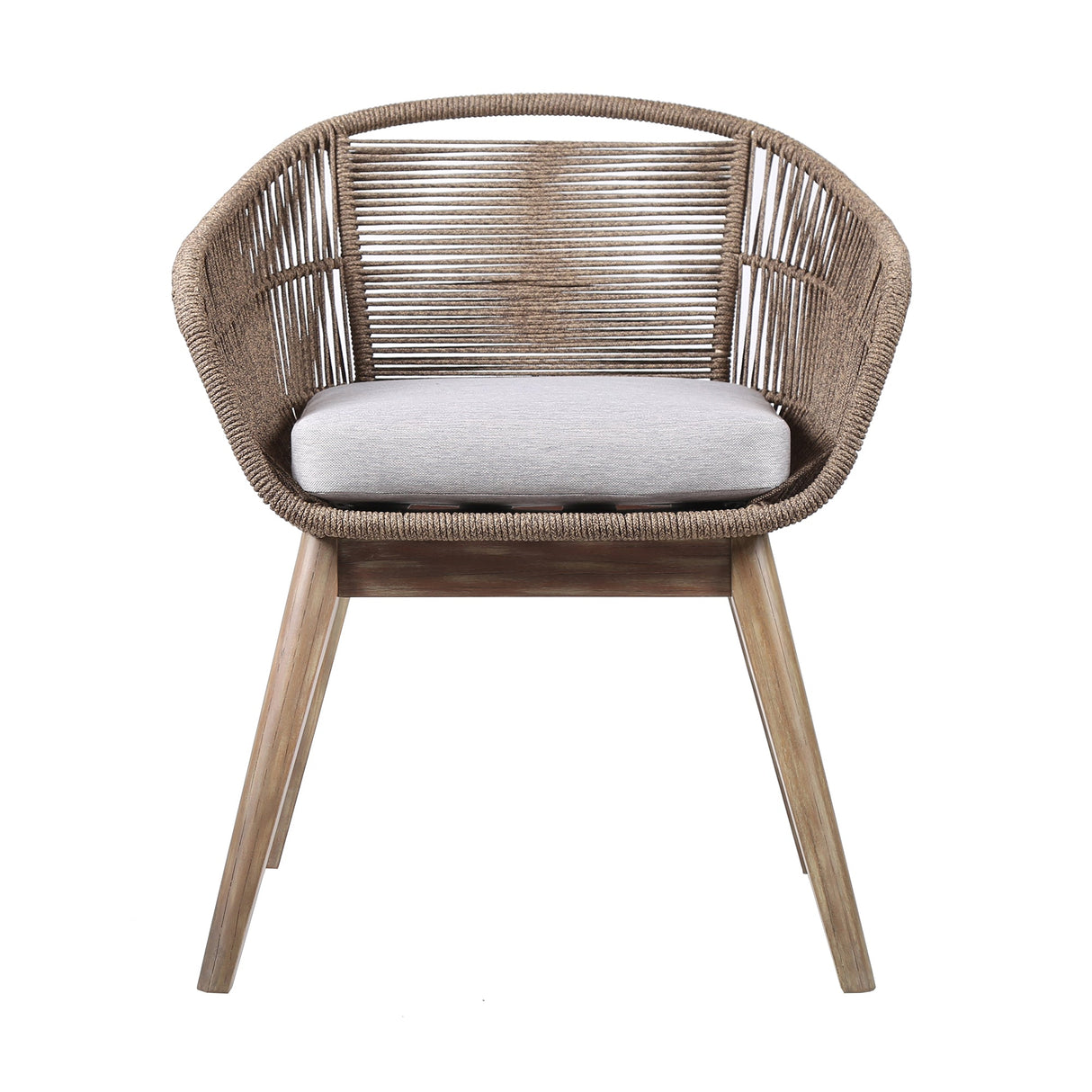 Tutti Fruitti Eucalyptus Rope Dining Chair - Stylish Durable Outdoor Seating with Removable Cushions