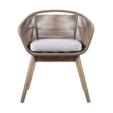 Tutti Fruitti Eucalyptus Rope Dining Chair - Stylish Durable Outdoor Seating with Removable Cushions