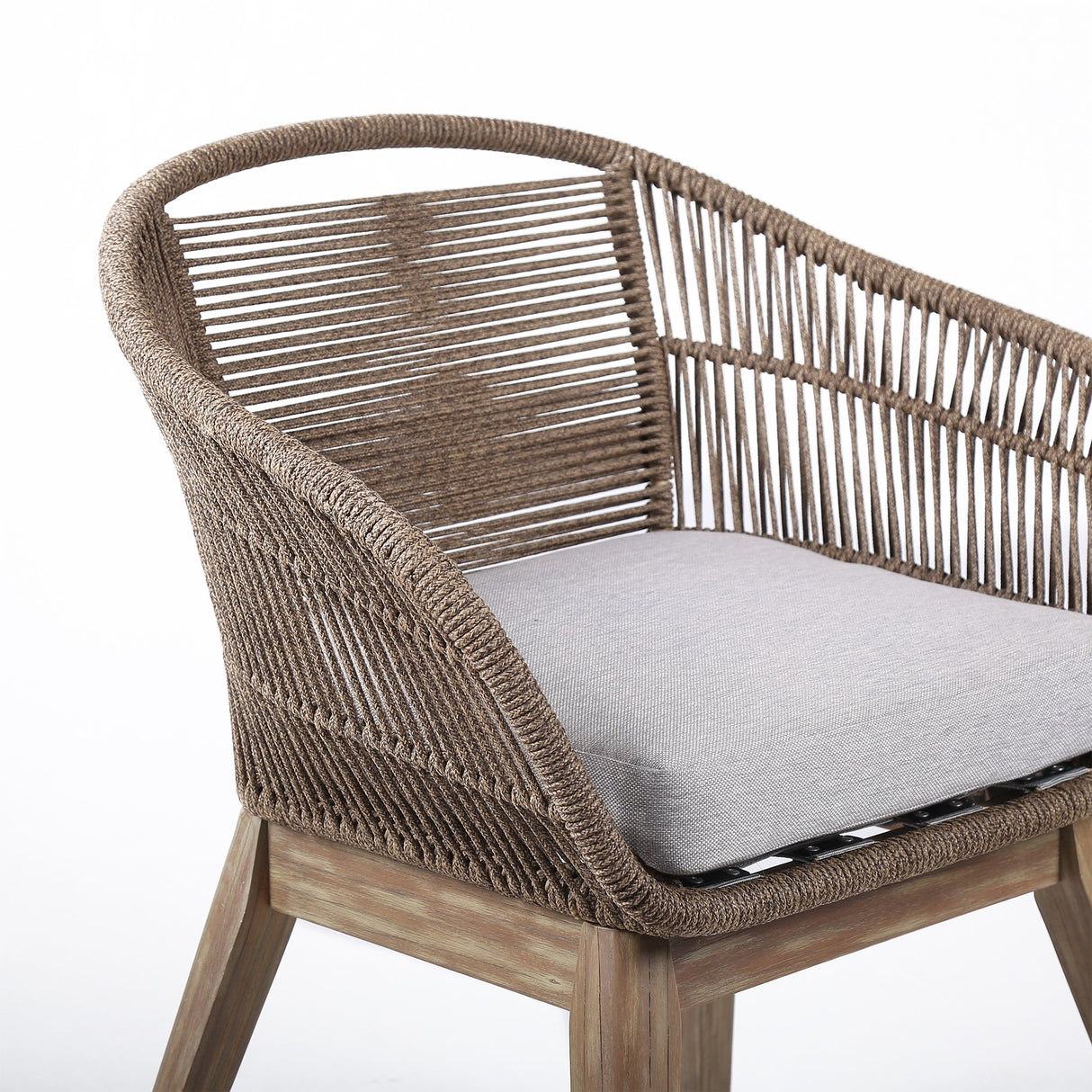 Tutti Fruitti Eucalyptus Rope Dining Chair - Stylish Durable Outdoor Seating with Removable Cushions