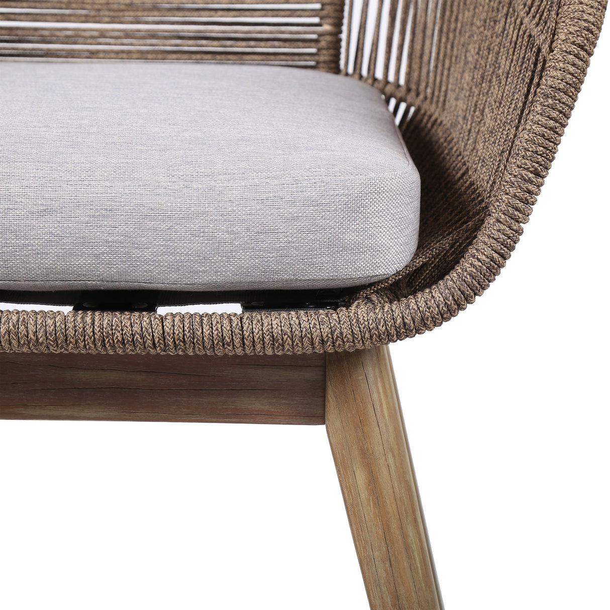 Tutti Fruitti Eucalyptus Rope Dining Chair - Stylish Durable Outdoor Seating with Removable Cushions