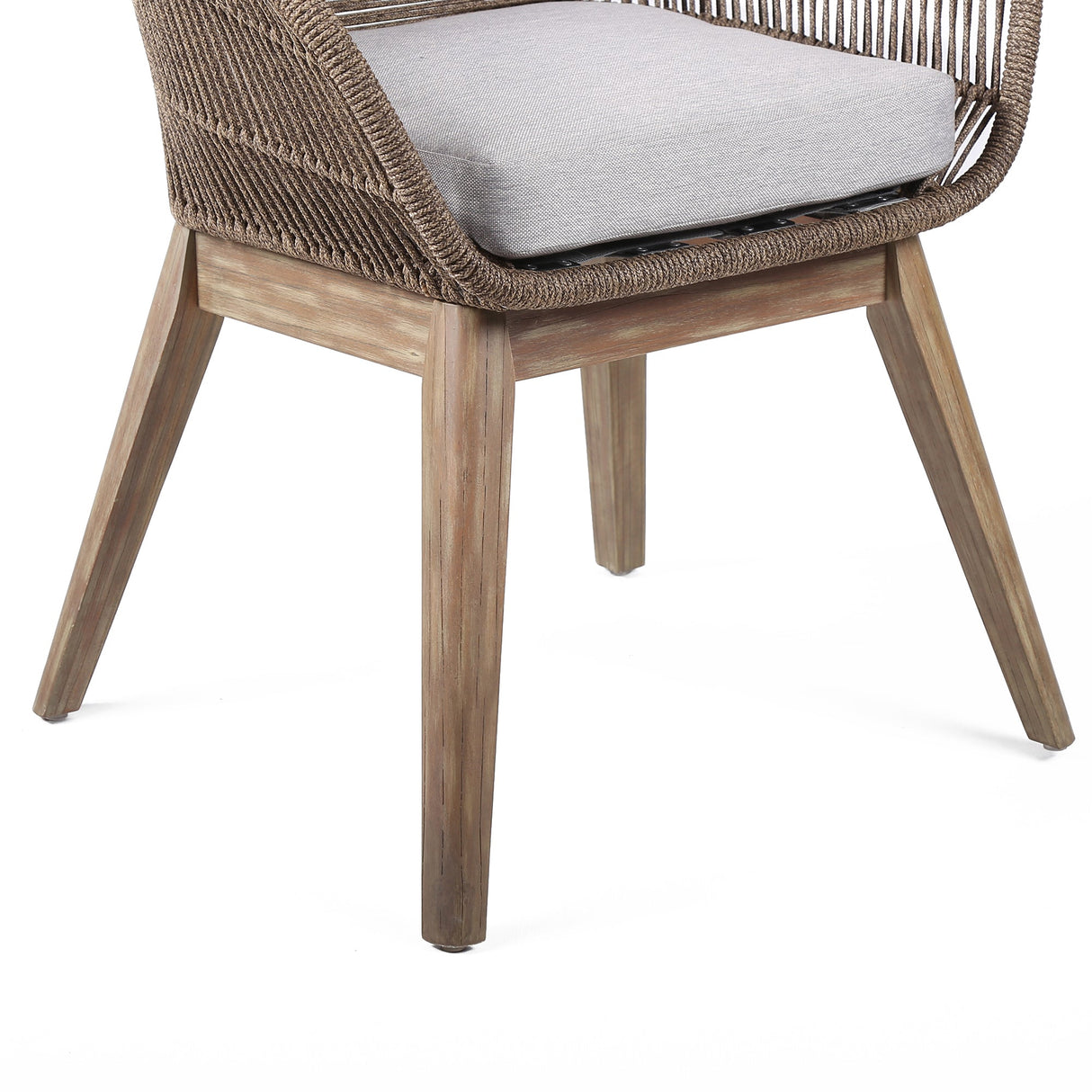 Tutti Fruitti Eucalyptus Rope Dining Chair - Stylish Durable Outdoor Seating with Removable Cushions
