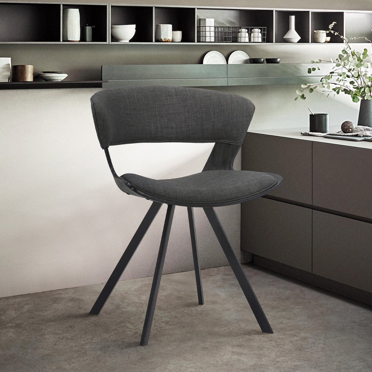 Ulric Dining Chair - Mid-Century Modern Upholstered Accent Chair for Living Room or Office Use