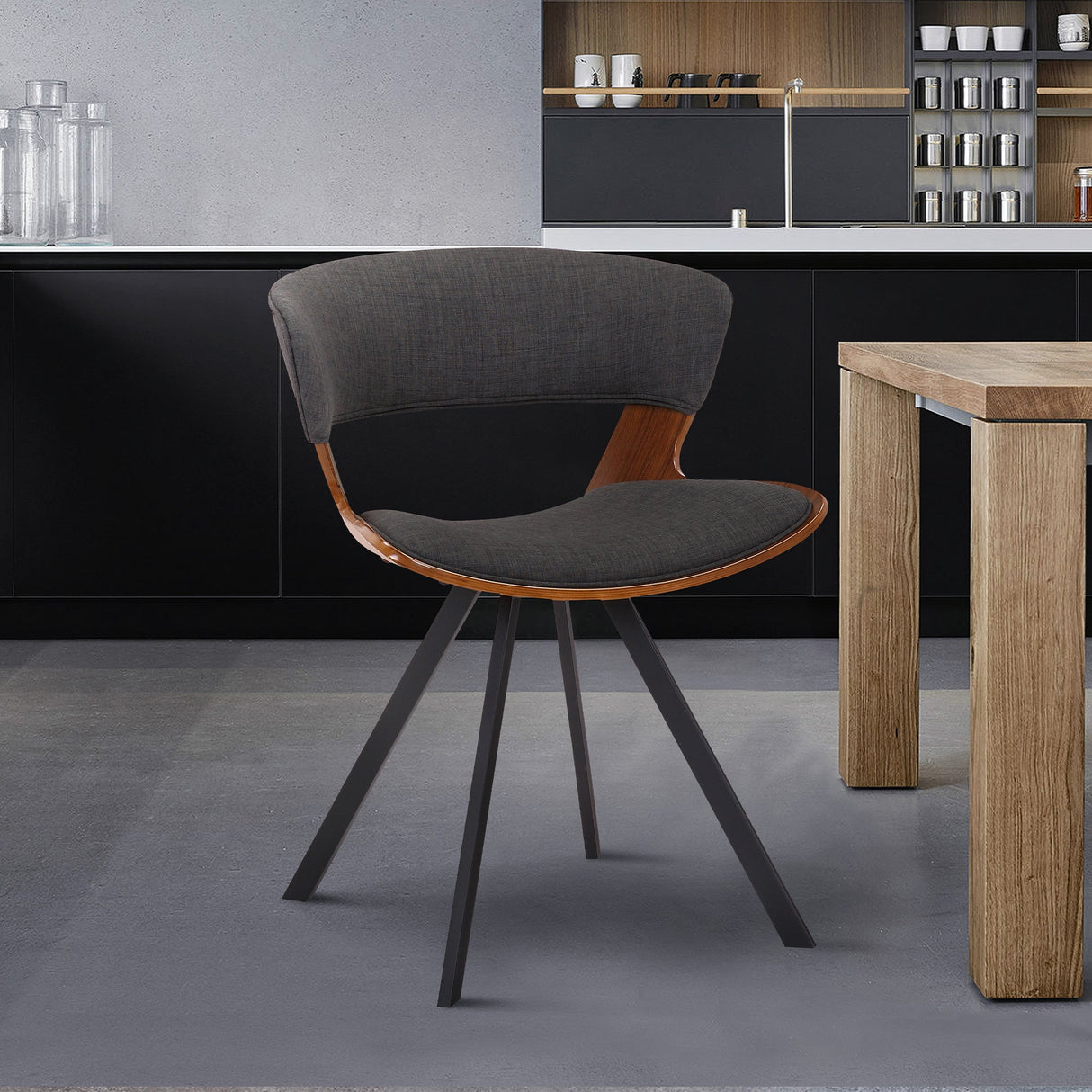 Ulric Dining Chair - Mid-Century Modern Upholstered Accent Chair for Living Room or Office Use