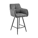 Verona Stylish Fabric Barstool - Modern Design, Comfortable Foam Cushion, Durable Metal Frame