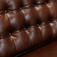 Wesley 81" Leather Power Footrest Tuxedo Arm Sofa - Timeless Style Meets Modern Comfort & Luxury