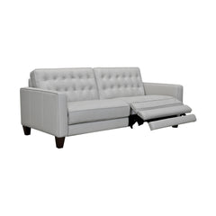 Wesley 81" Leather Power Footrest Tuxedo Arm Sofa - Timeless Style Meets Modern Comfort & Luxury