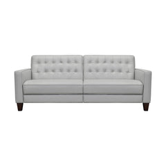 Wesley 81" Leather Power Footrest Tuxedo Arm Sofa - Timeless Style Meets Modern Comfort & Luxury