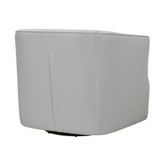 Whitney Contemporary Leather Swivel Chair with Foam Cushions, Metal Base, and No Assembly Required