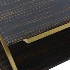 Westlake Dark Brown Wood Coffee Table with Dual Shelves - Stylish, Durable, and Fully Assembled!