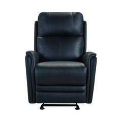 Wolfe Contemporary Power Recliner Chair with USB Charging, Top Grain Leather, and Stylish Design