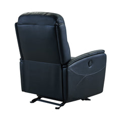 Wolfe Contemporary Power Recliner Chair with USB Charging, Top Grain Leather, and Stylish Design