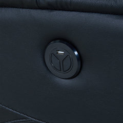 Wolfe Contemporary Power Recliner Chair with USB Charging, Top Grain Leather, and Stylish Design
