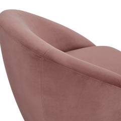 Yves Round Velvet Swivel Chair - Elegant 360-Degree Mobility, Soft Upholstery & No Assembly Needed