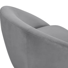 Yves Round Velvet Swivel Chair - Elegant 360-Degree Mobility, Soft Upholstery & No Assembly Needed
