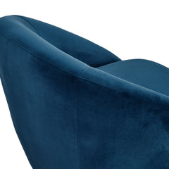Yves Round Velvet Swivel Chair - Elegant 360-Degree Mobility, Soft Upholstery & No Assembly Needed