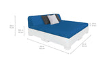 Ledge Lounger Affinity Square Sunbed with Backrest Cushions